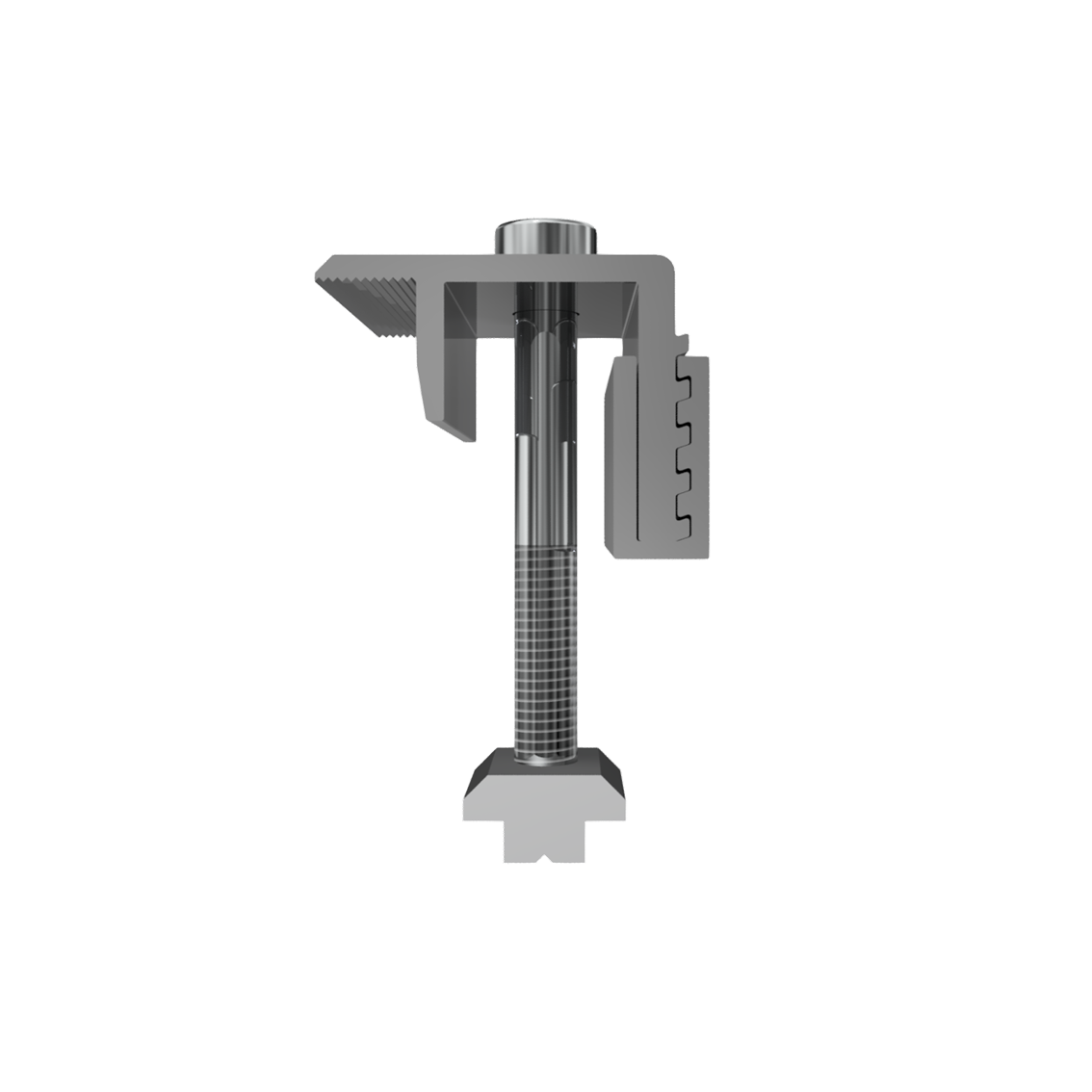 End clamp SNAPFIX para estrutura de telhado