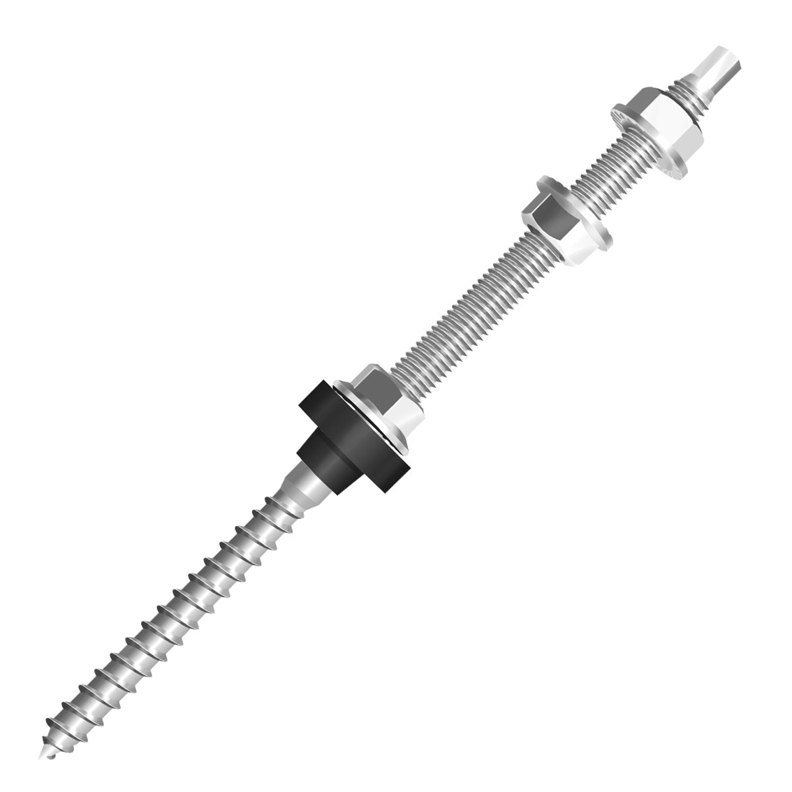 Haste solar p/ estrutura de madeira M10x200 mm